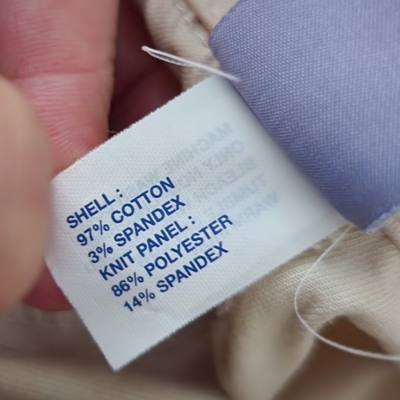 Gap Maternity Khaki Tan Pants Women's Size 6 Cropped Ankle Half Panel Belly EUC - Picture 8 of 9